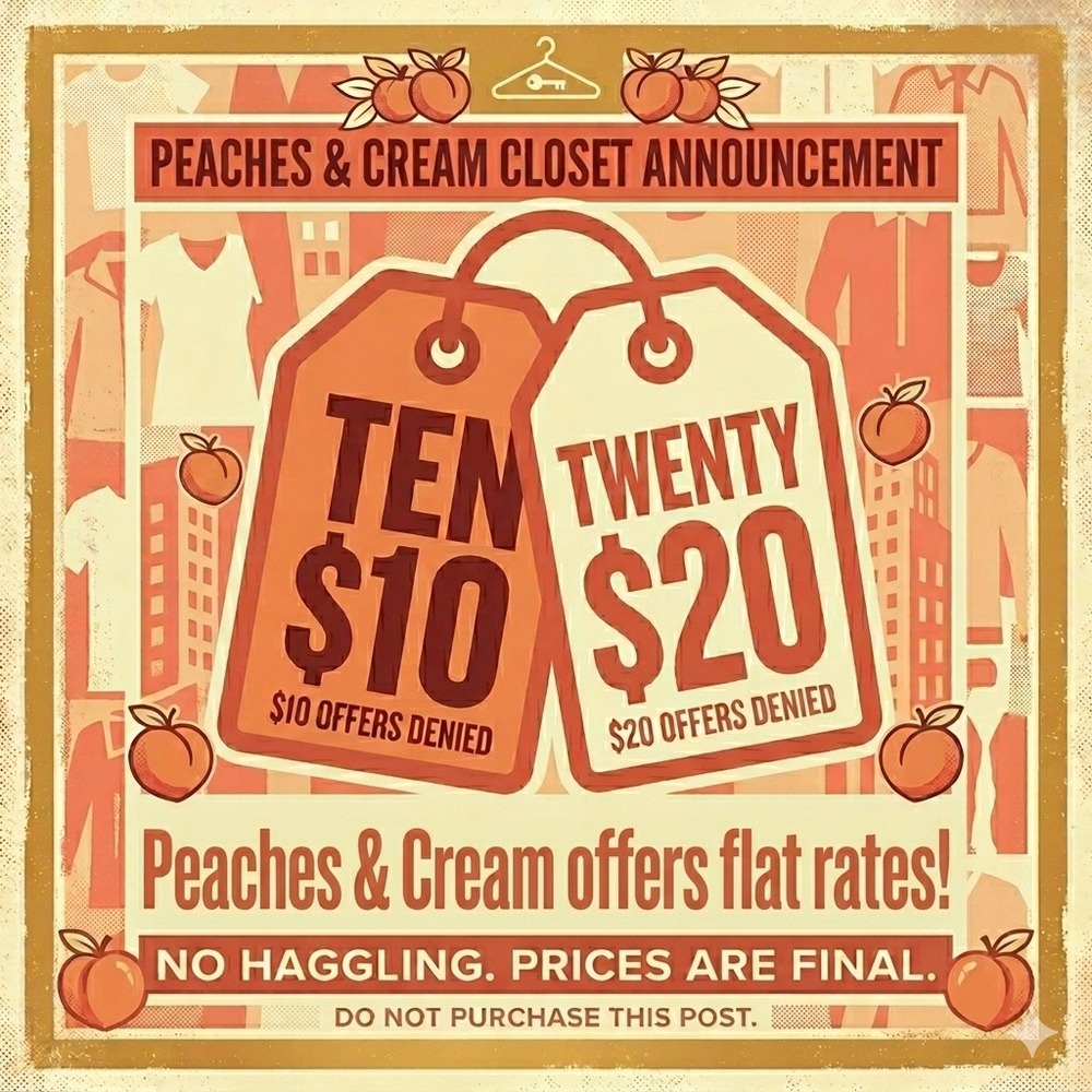 Peaches & Cream offers flat rate pricing! No hassle/haggling, just great deals!